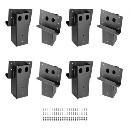Sammansatta Vinkelplattformsfästen Passar 3,5x3,5 tum/88,9x88,9 mm Virke 8 st
