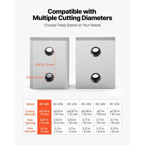 Armeringsskärblad, 6 st. ersättningsklingor för 5/8-tums 16 mm #5 elektrisk armeringsskärare, dubbelsidig, CR12MOV höghårdhetsstål, snabb och effektiv med skruvar och fjäderbricka, silver |  EU