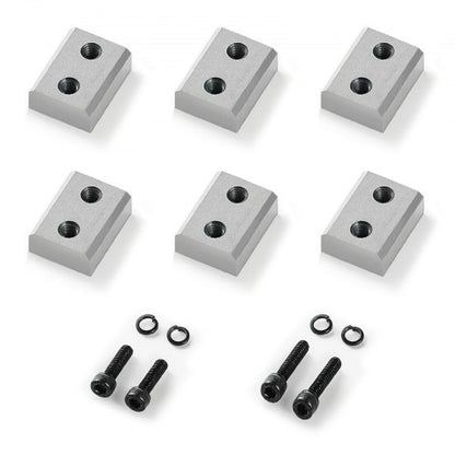 Armeringsskärblad, 6 st. ersättningsklingor för 3/4-tums 20 mm #6 elektrisk armeringsskärare, dubbelsidig, CR12MOV höghårdhetsstål, snabb och effektiv med skruvar och fjäderbricka, silver |  EU