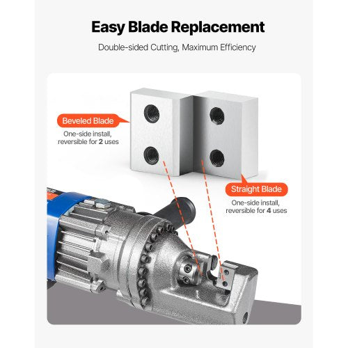 Armeringsskärblad, 6 st. ersättningsklingor för 1-1/8 tum 28 mm #9 elektrisk armeringsskärare, dubbelsidig, CR12MOV höghårdhetsstål, snabb och effektiv med skruvar och fjäderbricka |  EU