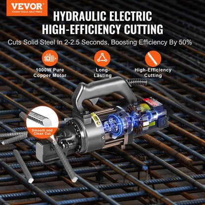 1000W elektrisk hydraulisk armeringsskär som skär upp till 5/8 tum 4-16 mm #5