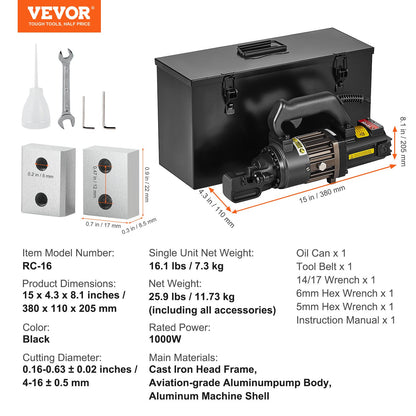 1000W elektrisk hydraulisk armeringsskär som skär upp till 5/8 tum 4-16 mm #5