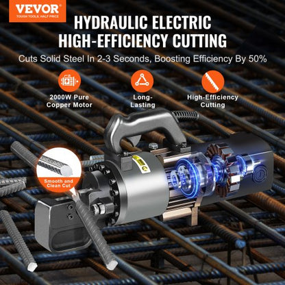 2000W elektrisk hydraulisk armeringsskär som skär upp till 1 tum #8 4-25 mm |  EU