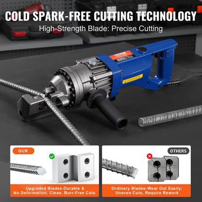1000W elektrisk hydraulisk armeringsjärnsskärare upp till 5/8 tum (4-16 mm) #5 armeringsjärn