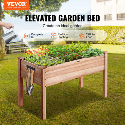 Garden bed with raised planter box 47.2x22.8x30" Flower vegetable herb