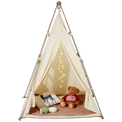 Kids lektält tipi-tält för barn hopfällbart småbarnstält med matta och väska
