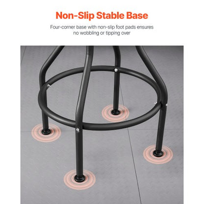 Shop Pall Justerbar höjd Garage Arbetssäte 300 lbs Last med ryggstöd |  EU