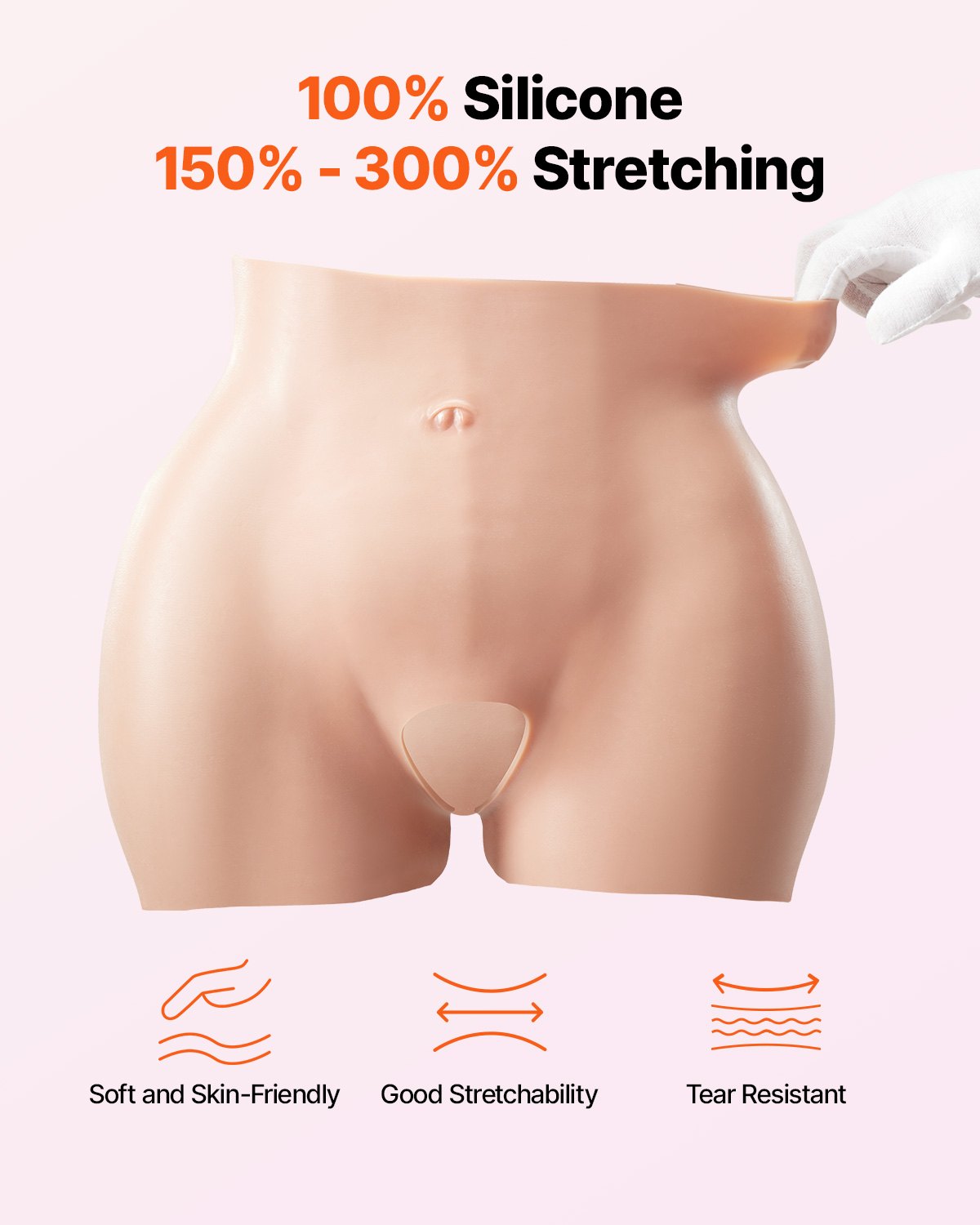 Silicone Butts Hip Enhancer Shapewear Panty for Crossdresser Drag Queen