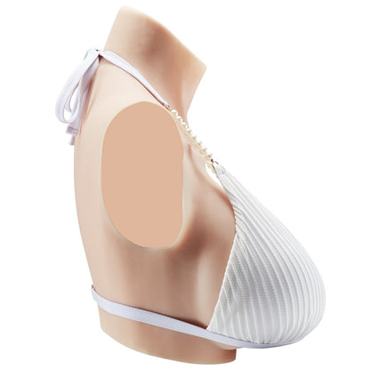 Silicone Breast Forms H-Cup High Neck Fake Breasts for Cosplay Drag Queen