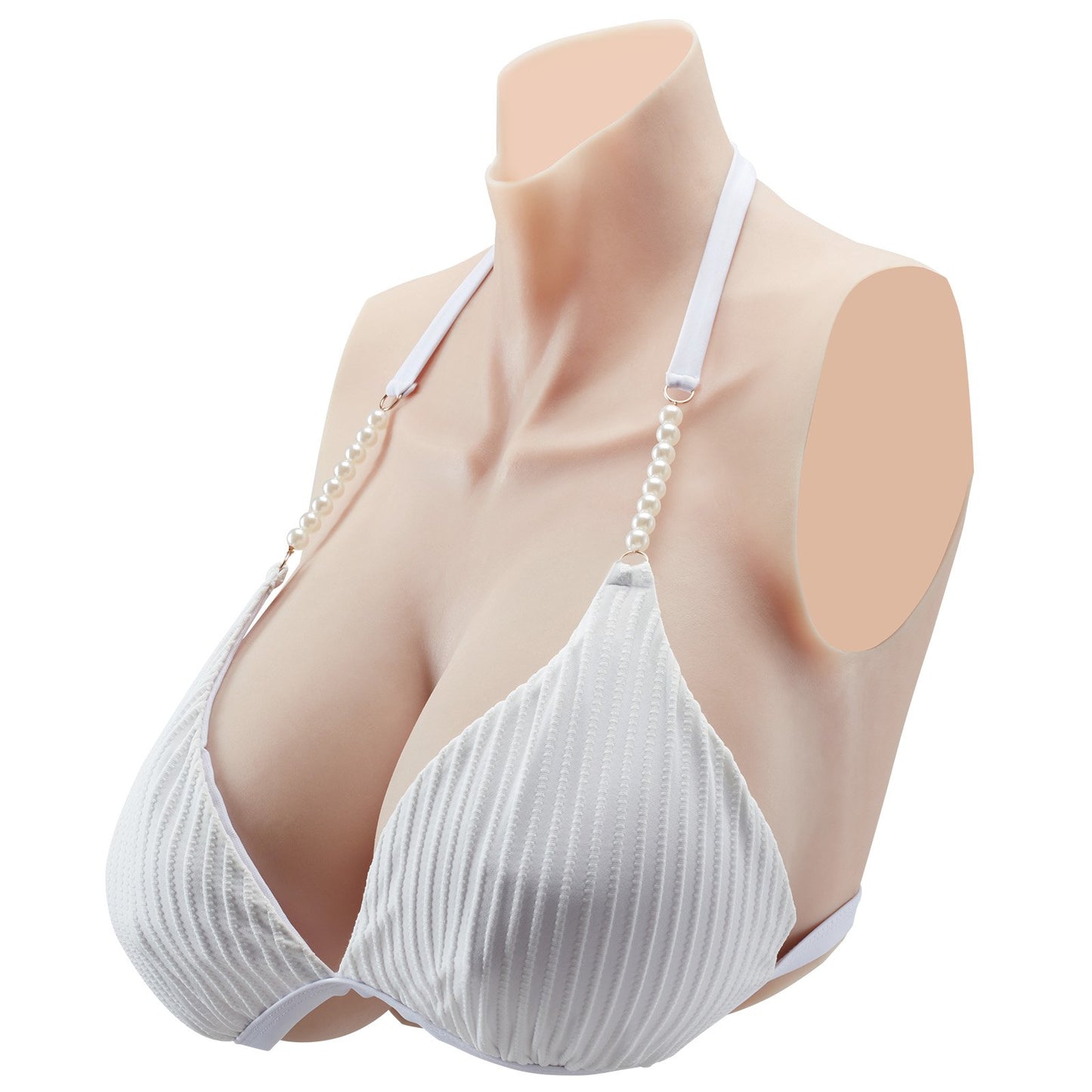 Silicone Breast Forms H-Cup High Neck Fake Breasts for Cosplay Drag Queen