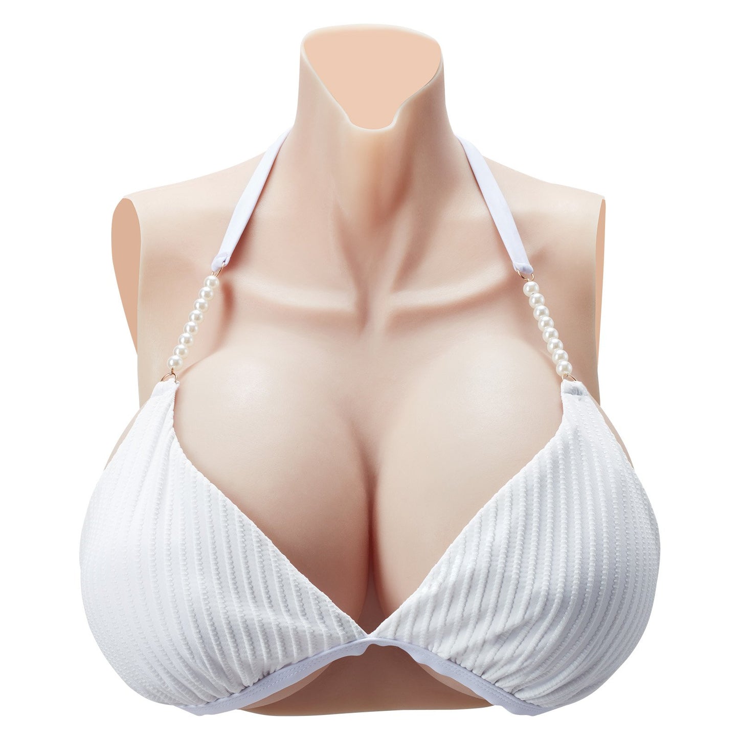 Silicone Breast Forms H-Cup High Neck Fake Breasts for Cosplay Drag Queen