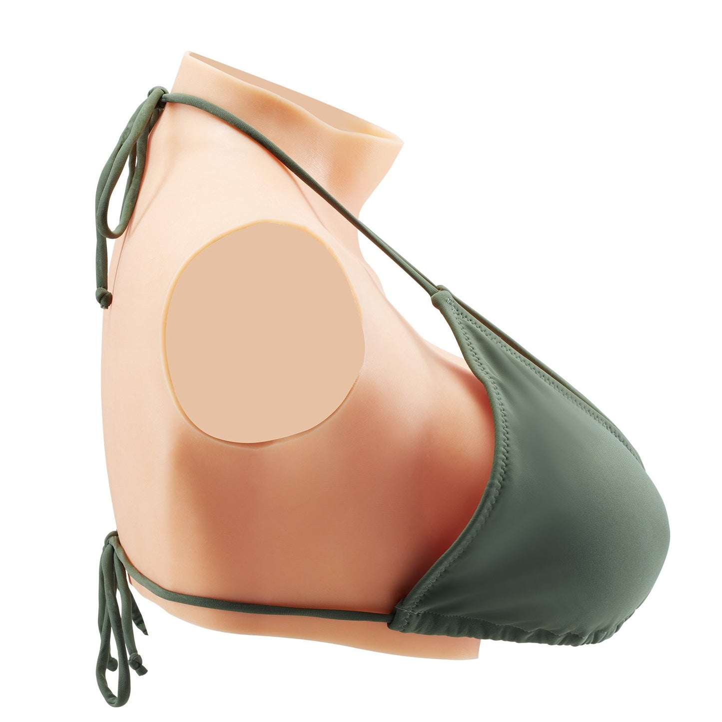 Silicone Breast Plate E-Cup High Neck Fake Breasts for Cosplay Drag Queen