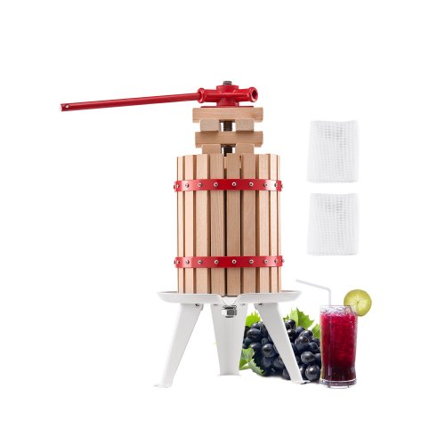 Fruktvinpress Manuell Press för Vinframställning 1,6 Gal/6L Vedkorg |  EU