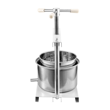 Fruit Wine Press Manual Press for Winemaking 1.45 Gal/5L Stainless Steel