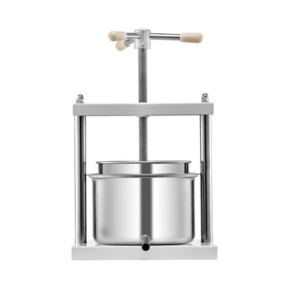 Fruit Wine Press Manual Press for Winemaking 1.45 Gal/5L Stainless Steel