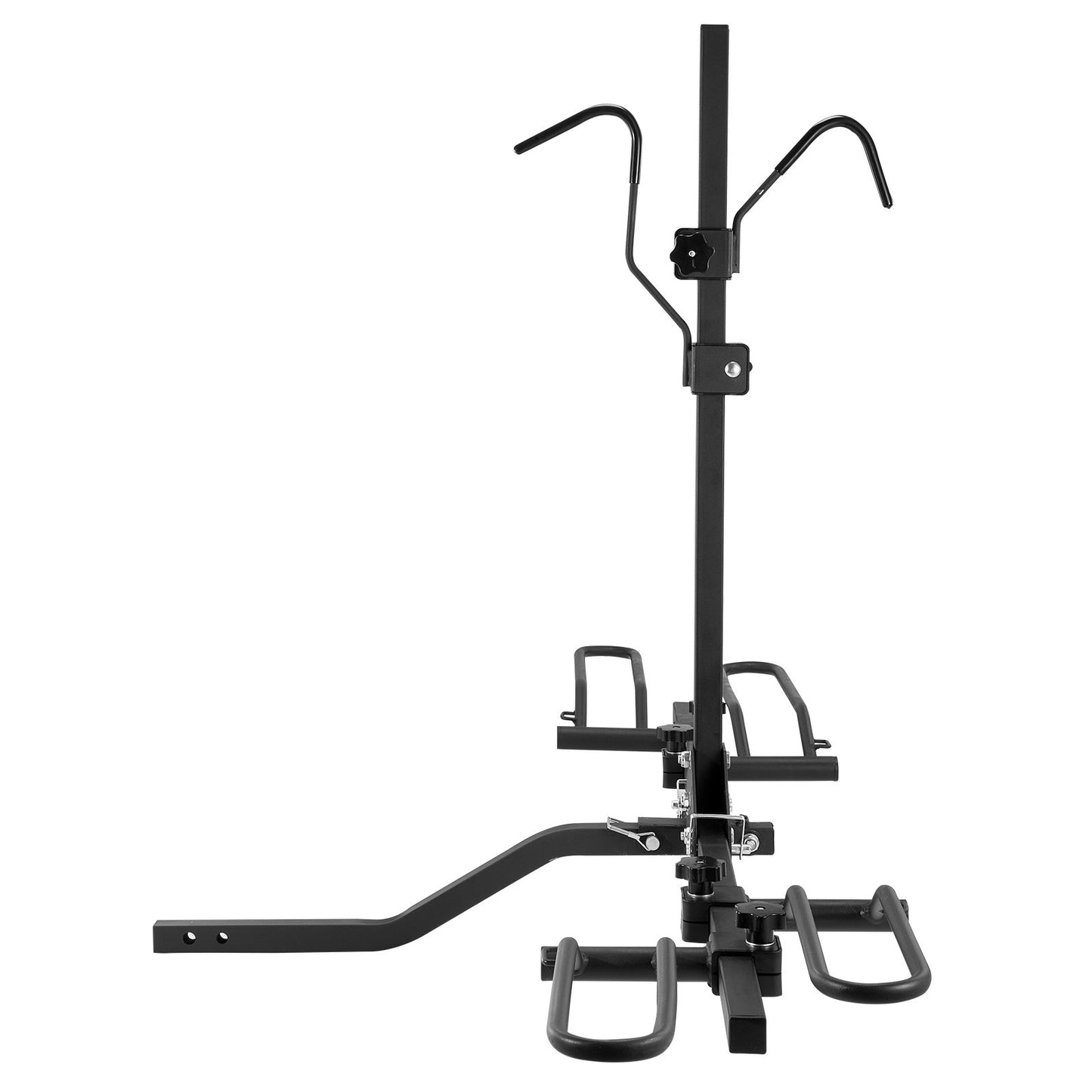 Hitch Mount Bike Rack, 2-Bike Platform Style, 80 LBS Max Capacity Bike Rack Hitch for 1.25-/2-Inch Receiver, Titling and Folding Bike Rack with Tires up to 2.4" Wide, for Car, SUV, Truck, RV, Rectangular Interface