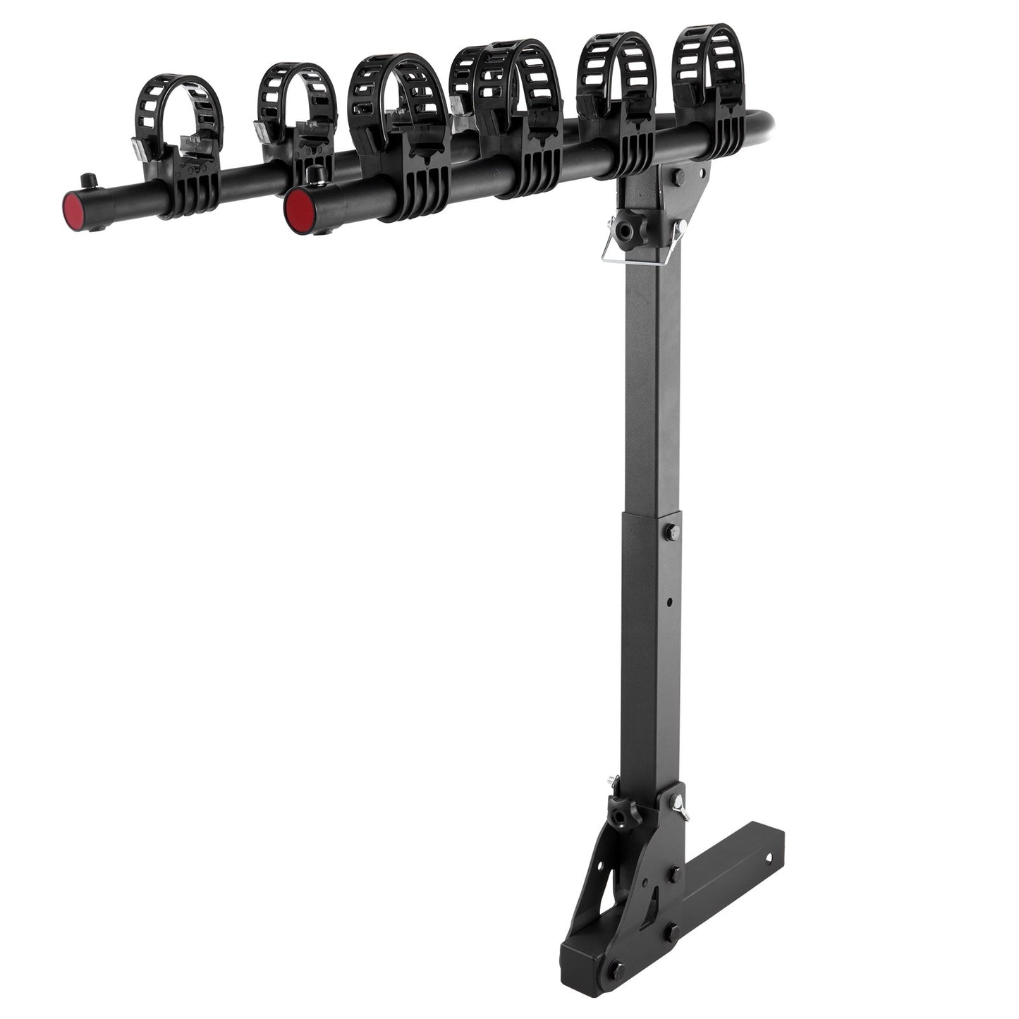 Hitch Mount Bike Rack, 4-Bike Rack, 150 LBS Bike Rack Hitch for 2-Inch Receiver, Titling and Folding Bike Rack with No-Wobble U-Bolt and Strap, for Car, SUV, Truck, RV, Rectangular Interface