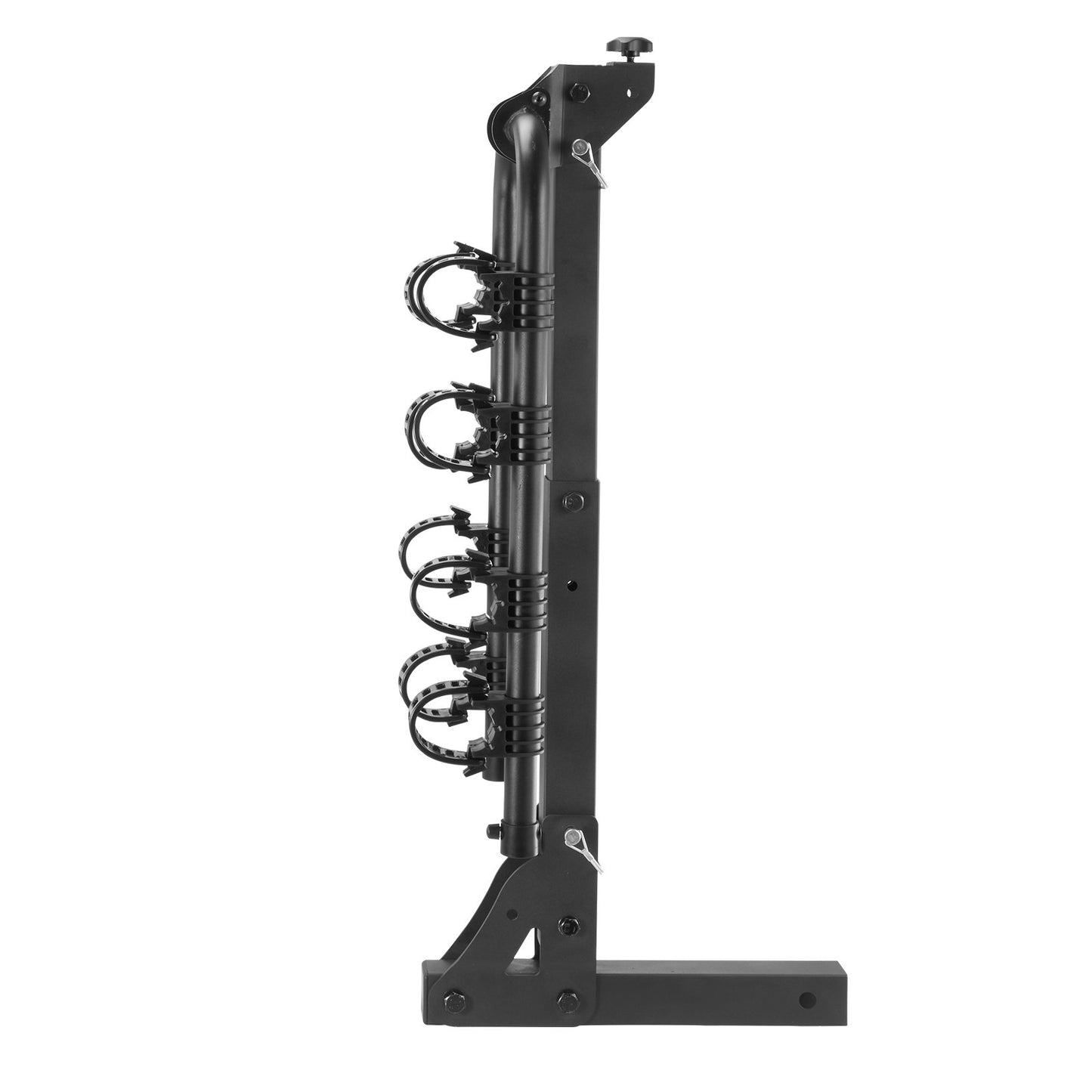 Hitch Mount Bike Rack, 4-Bike Rack, 150 LBS Bike Rack Hitch for 2-Inch Receiver, Titling and Folding Bike Rack with No-Wobble U-Bolt and Strap, for Car, SUV, Truck, RV, Rectangular Interface