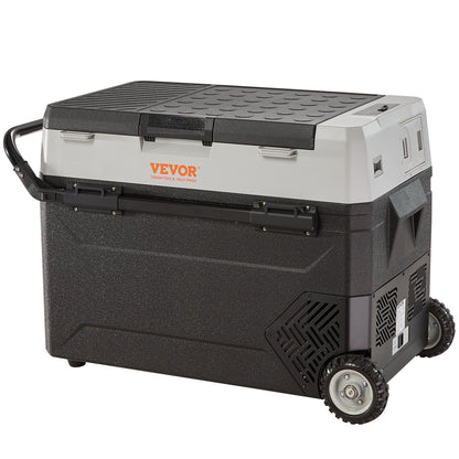 Tragbarer Auto-Kühlschrank mit Gefrierfach, Kompressor, 56 Qt, Dual Zone, für Wohnmobil
