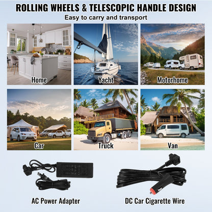 Portable Car Refrigerator Freezer Compressor 58 L Dual Zone for Home Car
