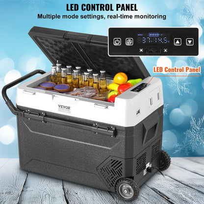 Portable Car Refrigerator Freezer Compressor 60 L Single Zone for Car Home