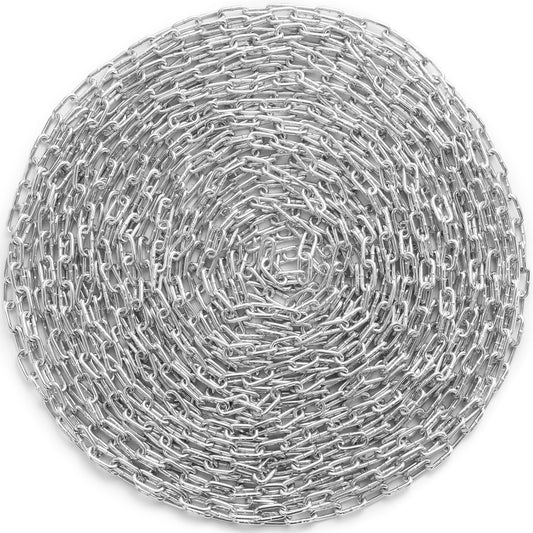 Zinkpläterad Proof Coil Chain Kolstål Kedjeslinga 3/16" x 100' 1100lbs
