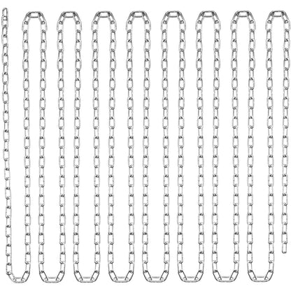 Zinkpläterad Proof Coil Chain Kolstål Kedjeslinga 3/16" x 100' 1100lbs