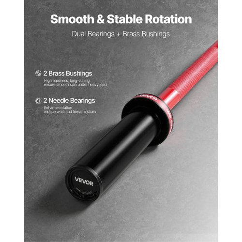 120 cm skivstång, passar 5 cm viktskivor, skivstång med räfflat grepp för styrketräning, tyngdlyftning, knäböj, marklyft, bänkpress, curl, overheadpress, kapacitet 226 kg |  EU