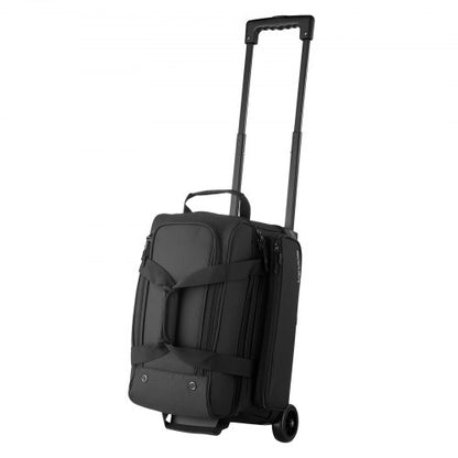 Bowling bag for 2 balls with wheels, bowling bag with double rollers, shoe compartment