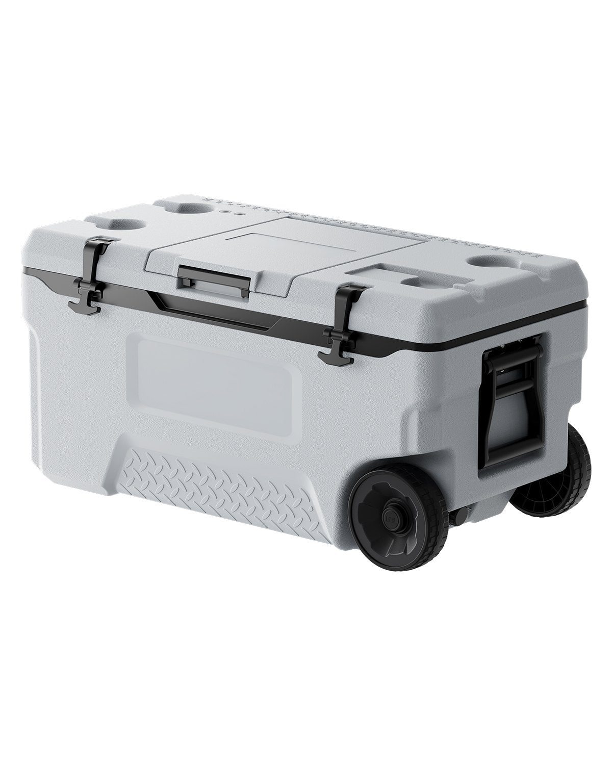 Portable Cooler 74 QT Wheeled Cooler 120 Can Capacity with Cup Holder