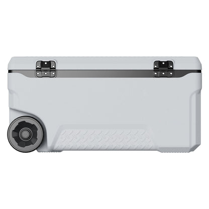 Portable Cooler 74 QT Wheeled Cooler 120 Can Capacity with Cup Holder
