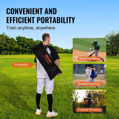 7 x 7 ft Football-Trainer-Wurfnetz, Trainings-Wurftor-Trainingsnetz mit 5 Tortaschen, knotenloses Netz inklusive Korbrahmen und tragbarer Tasche, verbessert die Wurfgenauigkeit des Quarterbacks, rot