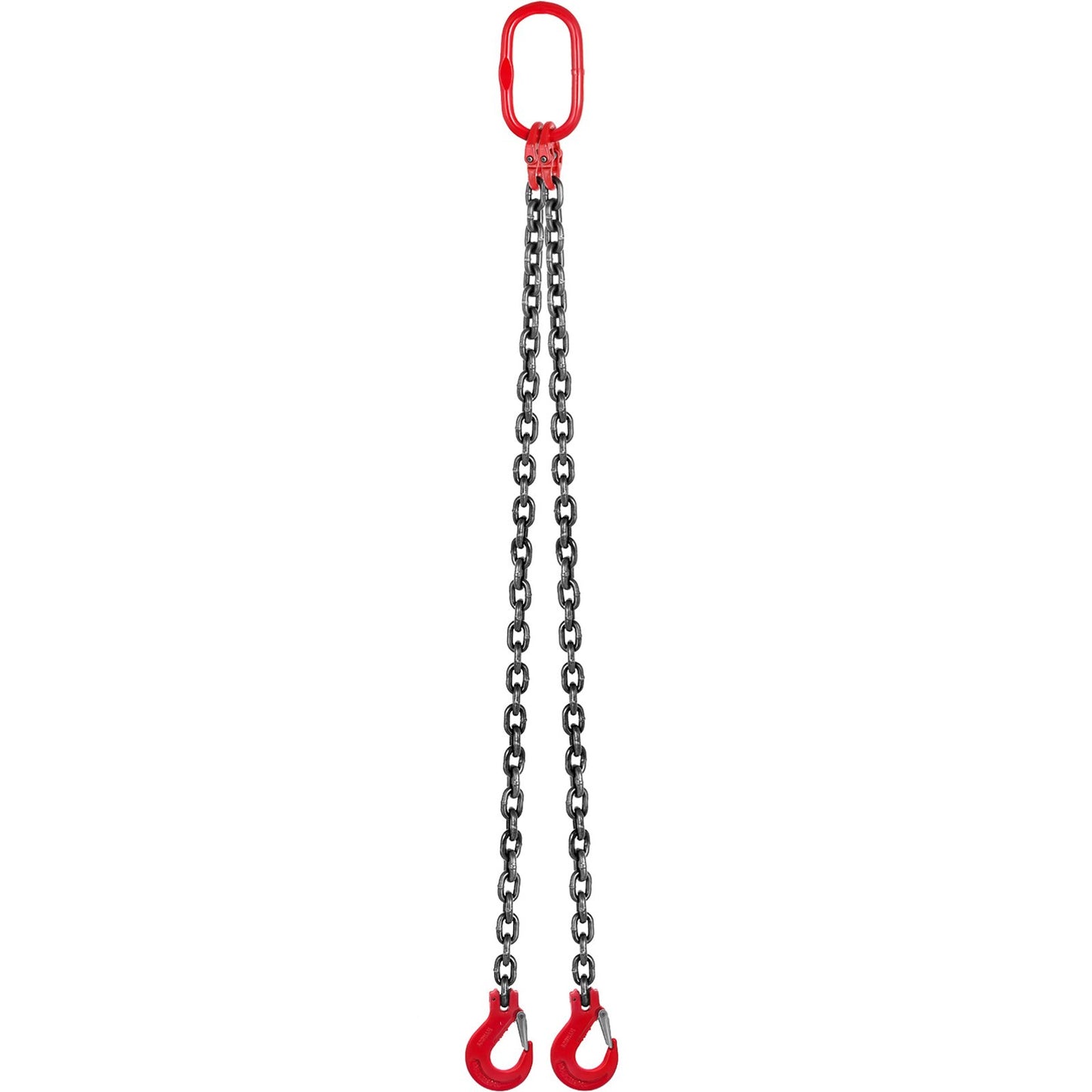 5FT Kedjeslinga 0,375 tum x 5 ft dubbelben med gripkrokar slingkedja 4T Kapacitet dubbla ben kedjasling Grade80(0,375 tum x 5 fot dubbelbenssling)