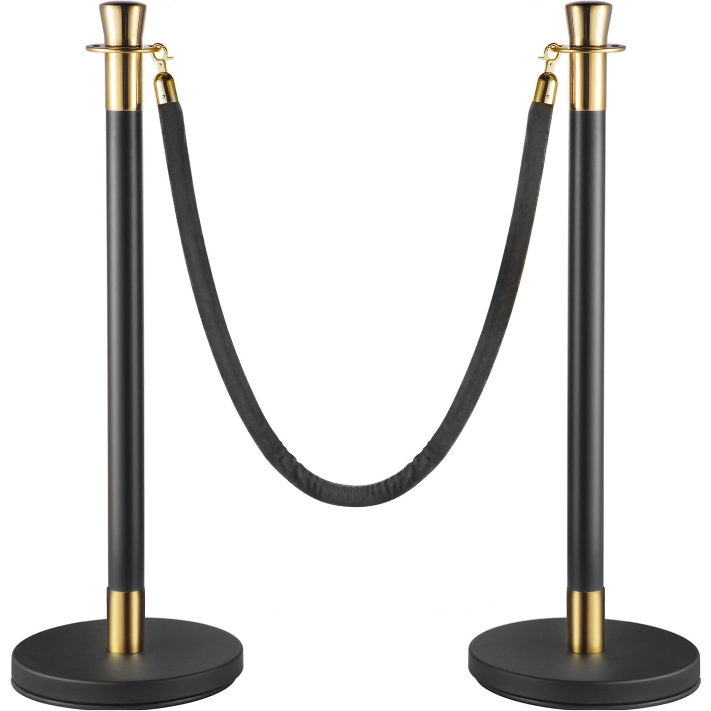 Crowd Control Stanchion Stanchion Set 6 delar set med svart sammetsrep