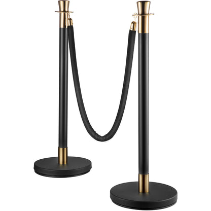 Crowd Control Stanchion Stanchion Set 6 delar set med svart sammetsrep