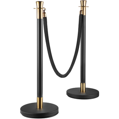 Crowd Control Stanchion Stanchion Set 6 delar set med svart sammetsrep