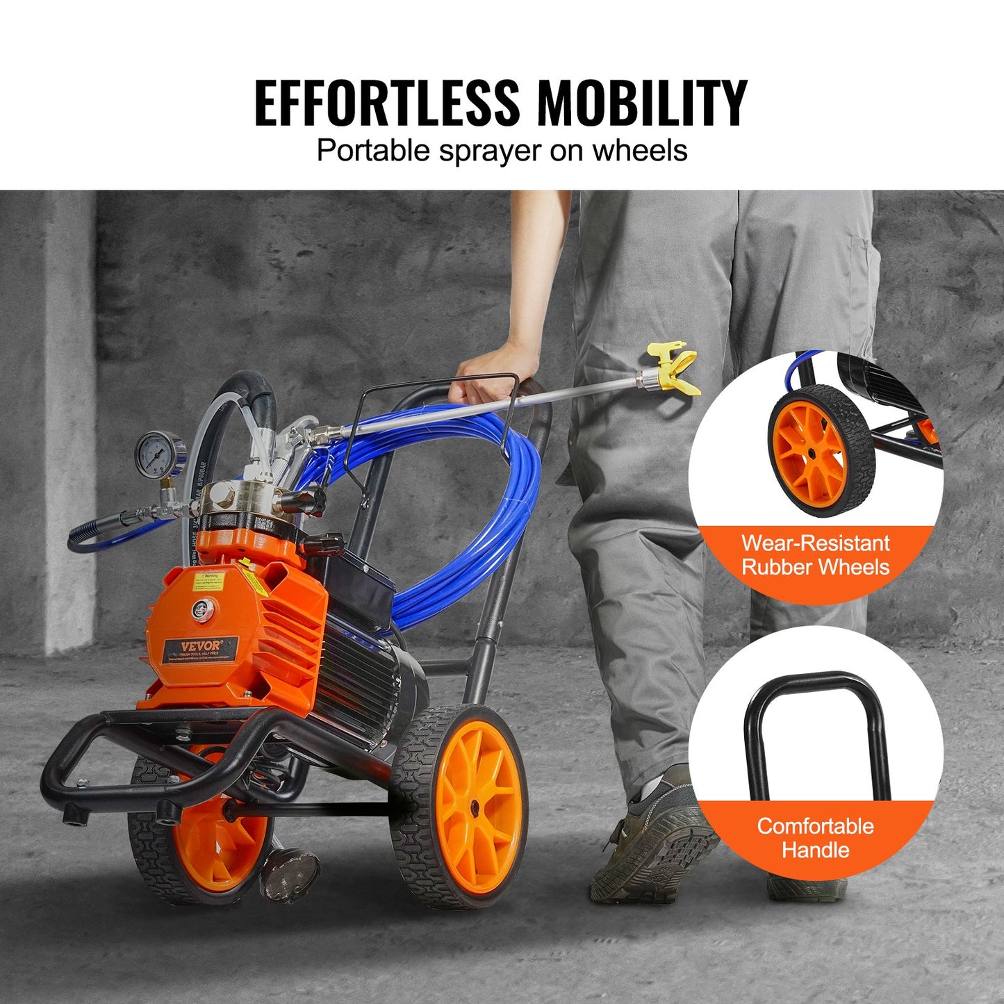 Warenkorb Airless Farbspritzgerät Membran Farbe Airless Sprayer 1100W Elektrische