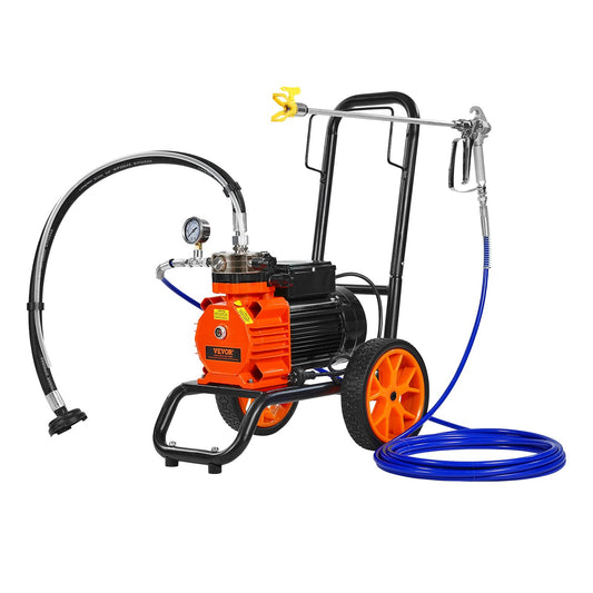 Cart Airless Paint Sprayer Membran Paint Airless Sprayer 1100W Elektrisk