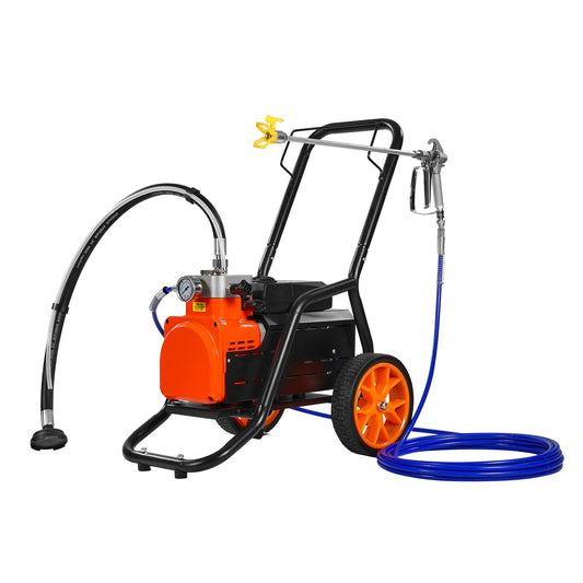 Cart Airless Paint Sprayer Membran Paint Airless Sprayer 1700W Elektrisk
