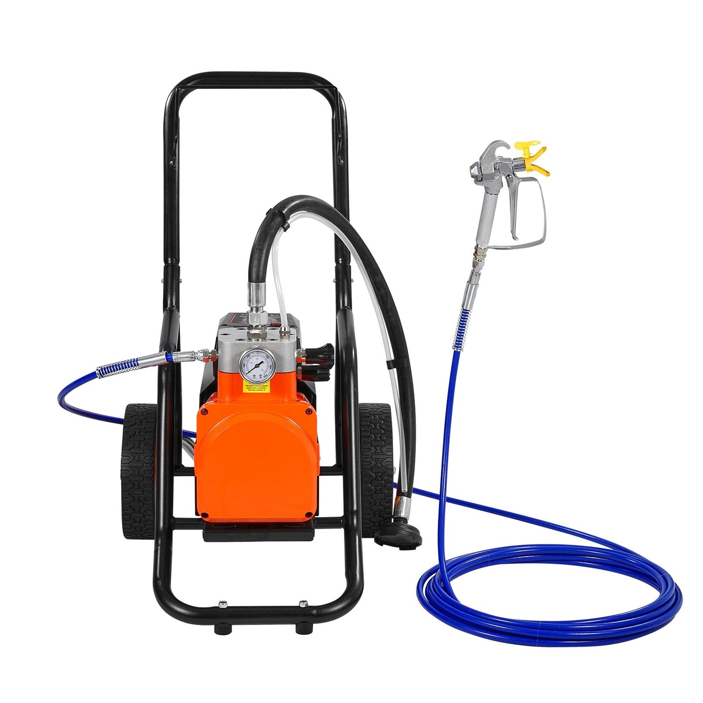 Cart Airless Paint Sprayer Membran Paint Airless Sprayer 1700W Elektrisk
