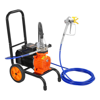 Cart Airless Paint Sprayer Membran Paint Airless Sprayer 900W Elektrisk