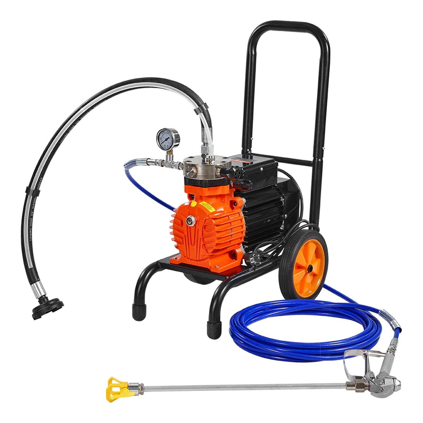 Cart Airless Paint Sprayer Membran Paint Airless Sprayer 900W Elektrisk