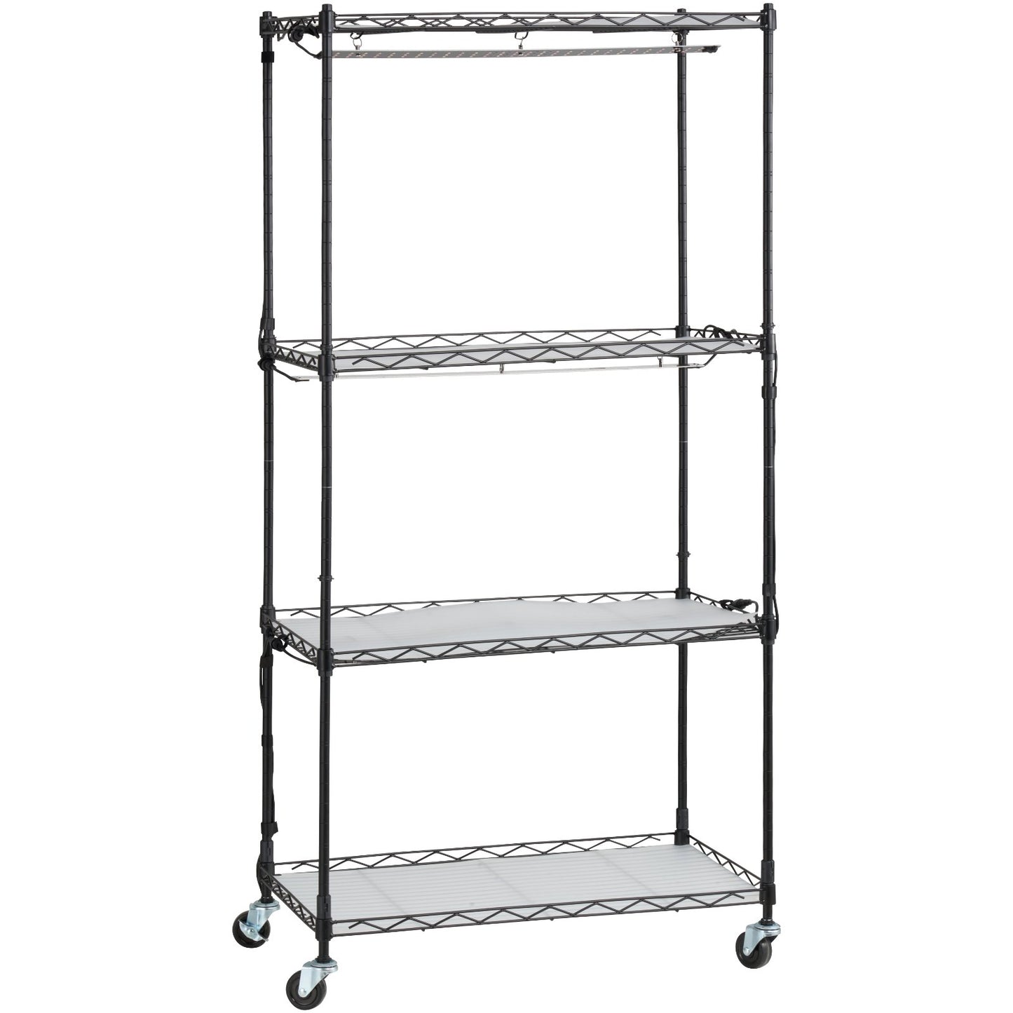 Plant Stand with Grow Lights 4 Eters 45W 49.8" Tall Plant Grow Shelf