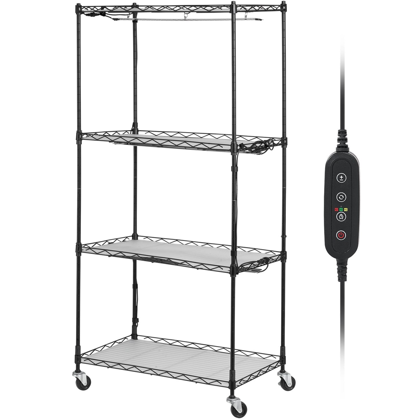 Plant Stand with Grow Lights 4 Eters 45W 49.8" Tall Plant Grow Shelf