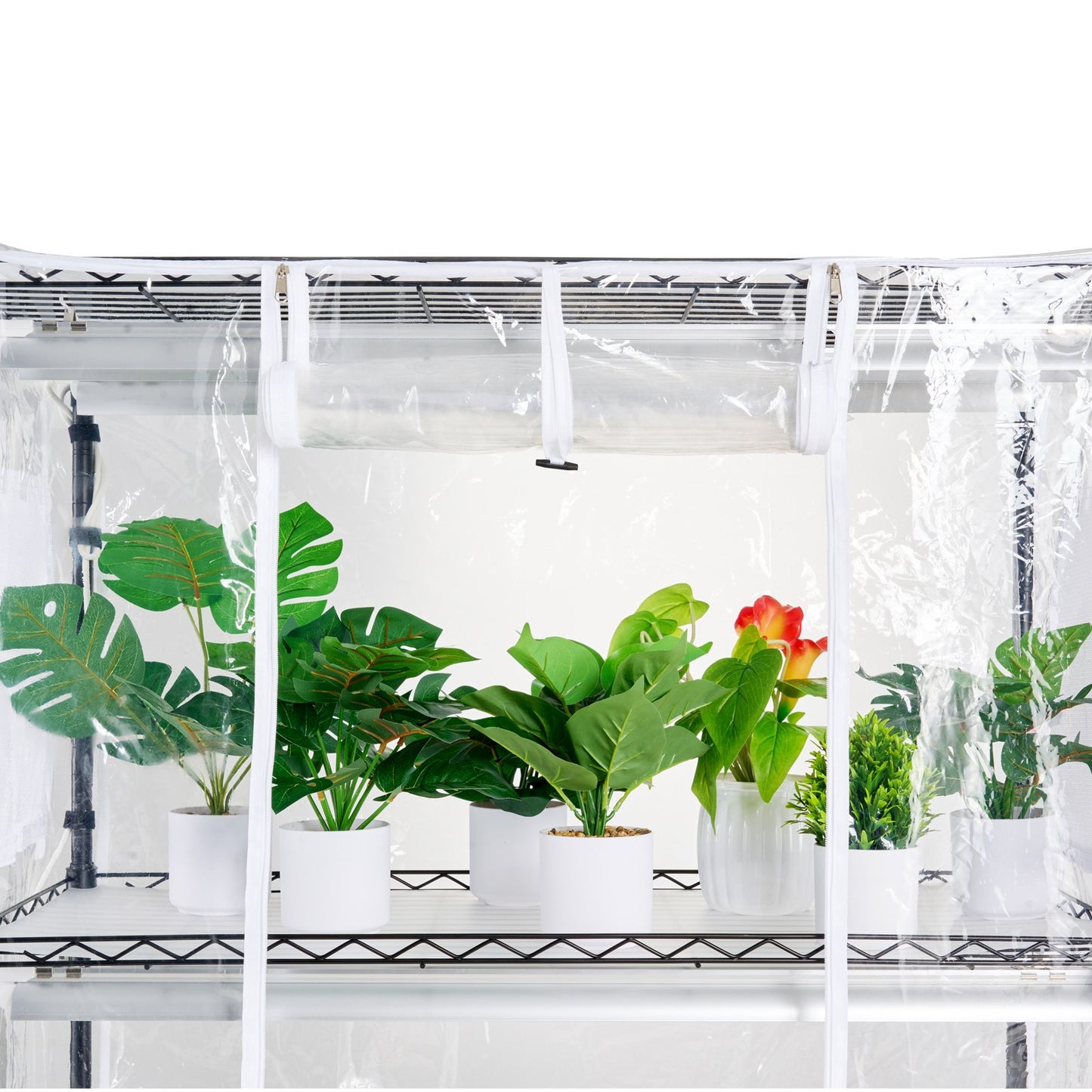 Inomhusväxthus med Grow Light 4 våningar 180W 59,1" Grow Light Hylla