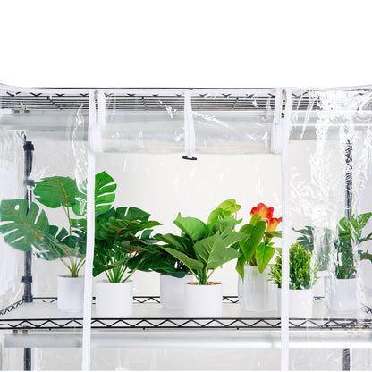 Inomhusväxthus med Grow Light 4 våningar 180W 59,1" Grow Light Hylla