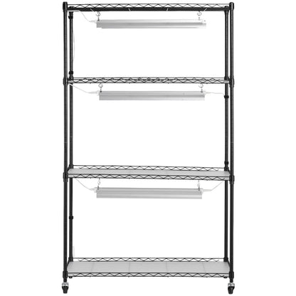 Plant Stand with Grow Lights 4 Tiers 90W 59" Tall Plant Grow Shelf