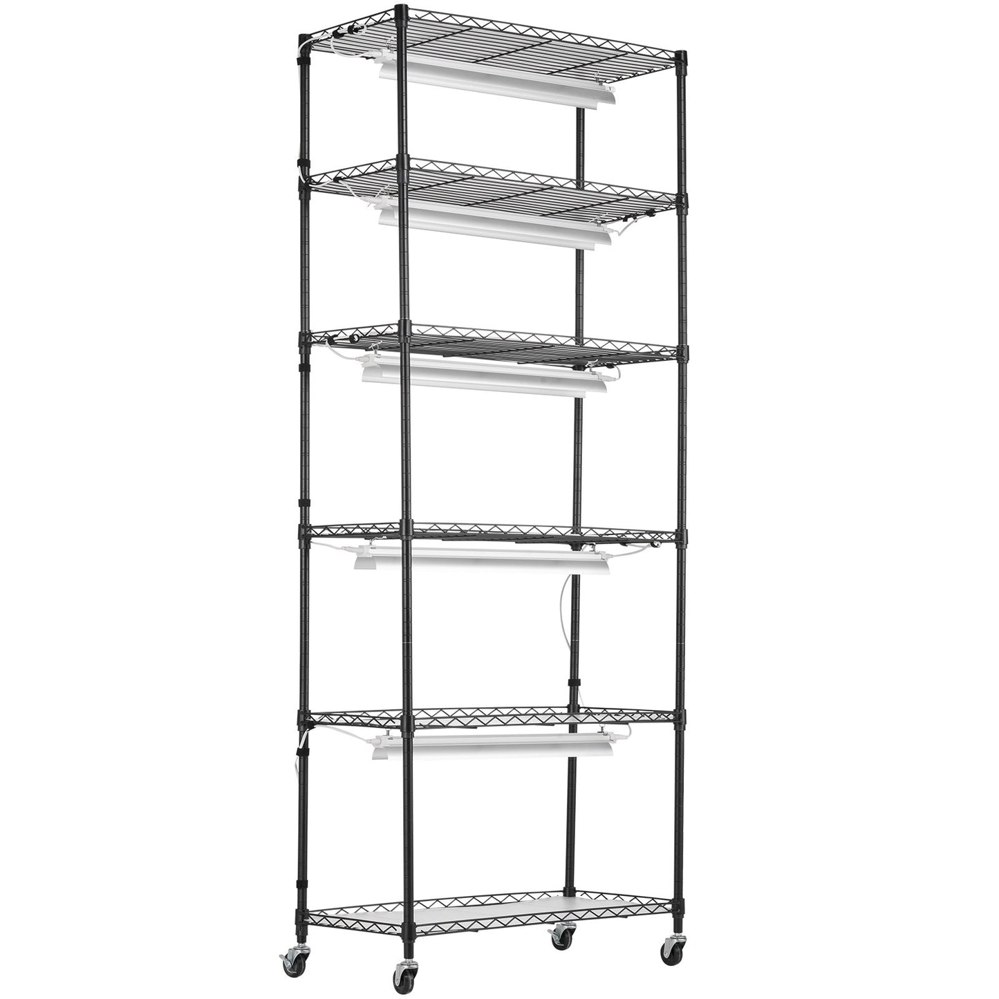 Plant Stand with Grow Lights 6 Eters 150W 70.9" Tall Plant Grow Shelf