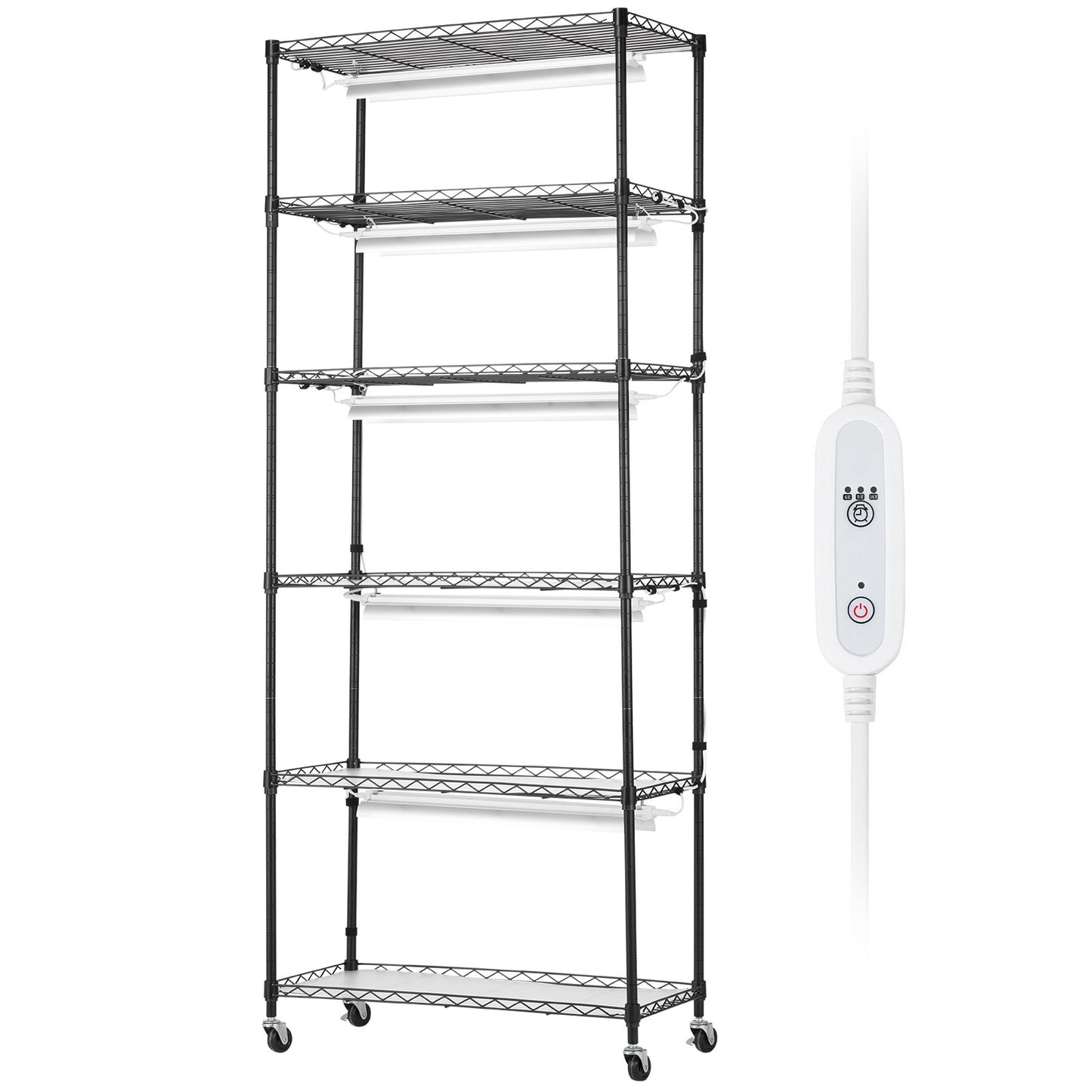 Plant Stand with Grow Lights 6 Eters 150W 70.9" Tall Plant Grow Shelf