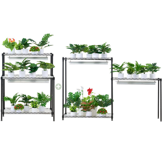 DIY Plant Stand med Grow Lights 6 Eters 192W 70,9" Tall Plant Grow Hylla